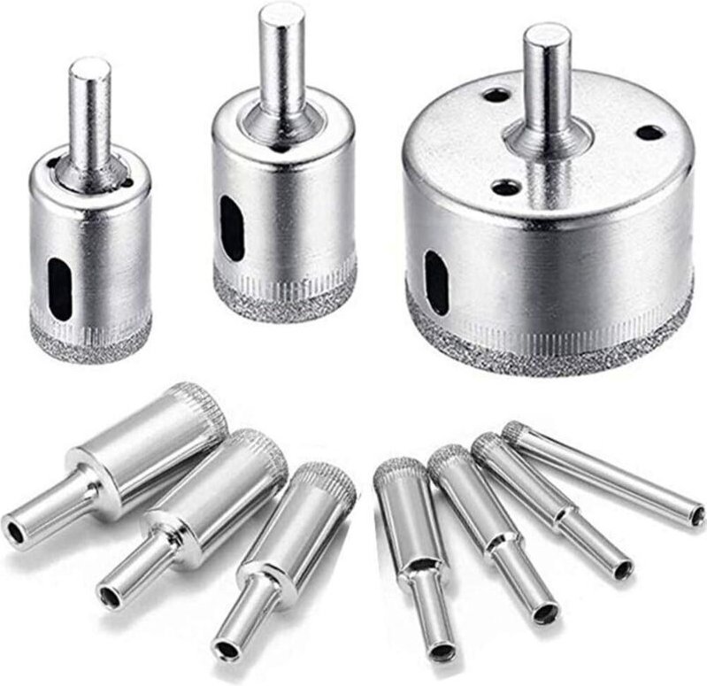 Diamantbohrer, Lochsägen, Diamantkernbohrer, Bohrer/Material, Kohlenstoffstahlbohrer für Glas, Keramik, Porzellan, Marmo...