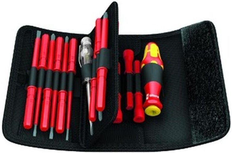 Schraubendrehersatz KK VDE 18 Univ.1 18-tlg.m.Wechselkl.VDE isol.Falt-Ta WERA