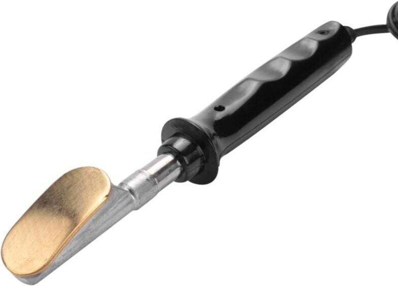 Elektrischer Lötkolben mit flacher Spitze und Kunststoffgriff für die Reparatur von Autostoßstangen, europäischer Stecke...