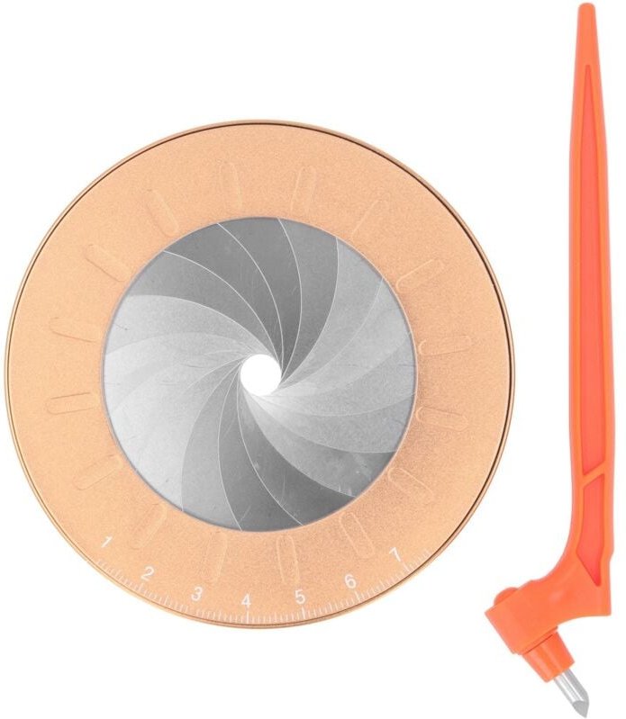 Airshi Kreiszeichen-Schablone, drehbare Kreisschablone aus Edelstahl und Aluminium, vielseitig einsetzbar zum Schreiben