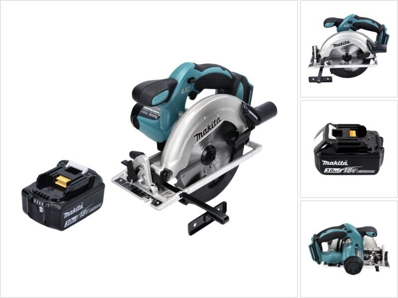 Dss 611 F1 Akku Handkreissäge 18 v 165 mm + 1x Akku 3,0 Ah - ohne Ladegerät - Makita