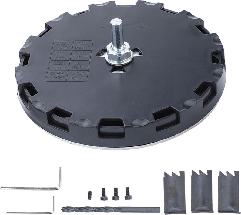 Verstellbarer Lochbohrer, 45–130 mm Durchmesser, mit Dreifachklingen-Design, für runde Schnitte in Holz, Gipskarton und ...
