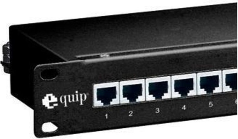 equip 326416 Anschlussplatte schwarz 1U Cat6