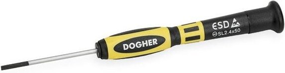 Dogher - Präzisions-ESD-CrMo-Verlustschraubendreher, gerade Maul, 3,5x50 mm 390-035-050