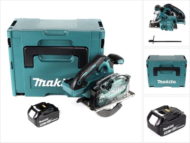 Thumbnail - Makita - dcs 553 T1J Akku Metallhandkreissäge 18V 150 mm Brushless + 1x Akku 5,0Ah + Makpac - ohne Ladegerät