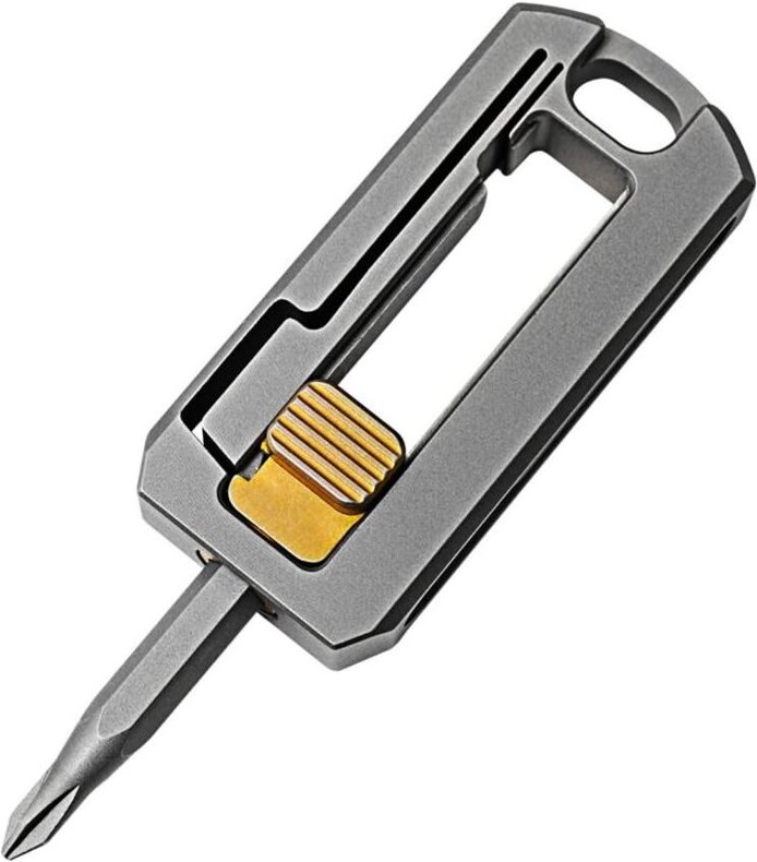 Kleines, multifunktionales, tragbares EDC-Werkzeug aus Titanlegierung, perfekt für den Einsatz im Freien.