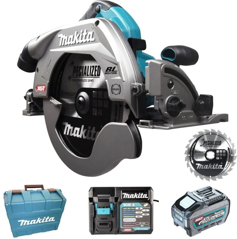 Makita - Akku-Handkreissäge HS009GT201 40V 2x 5,0 Ah + Ladegerät + Transportkoffer