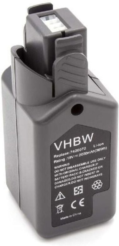 Akku Ersatz für Wolf Garten 7420072, 7420090, Li-Ion Power-Pack 3 für Rasentrimmer Elektrosense (2000mAh, 18V, Li-Ion) -...