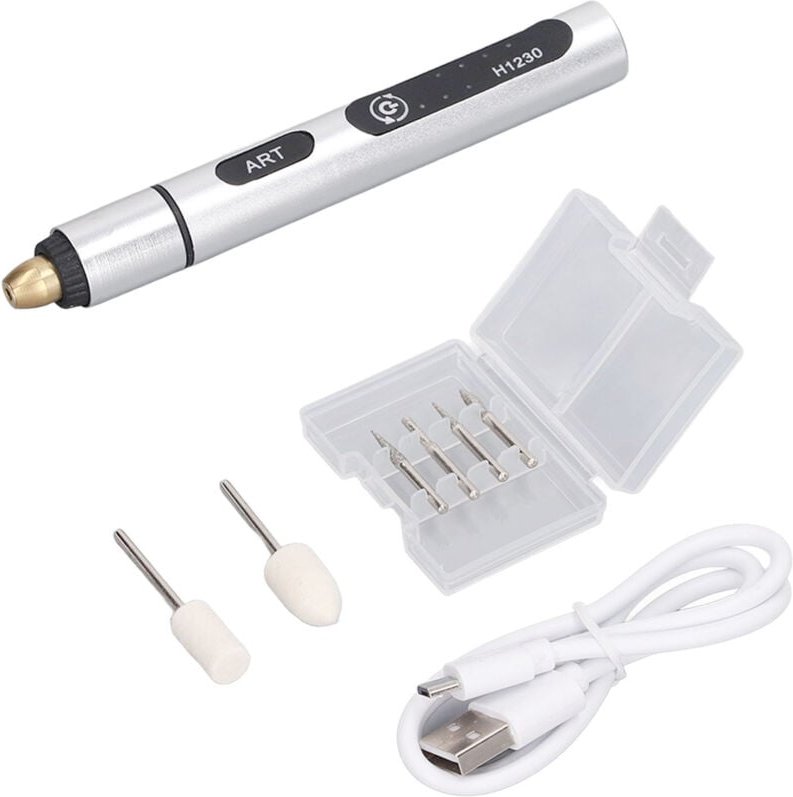 Akku-Rotationswerkzeug, leistungsstarker 3-Gang-Motor, komfortabler Griff, 10-W-Minischleifstift zum Reinigen von Schnit...