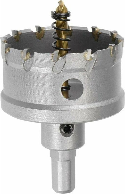 Mumu - 60-mm-Lochschneider aus Hartmetall, Lochsägen aus Edelstahlblech, No-Limit-Anti-Rutsch-Dreiecksschaft, mit titanb...