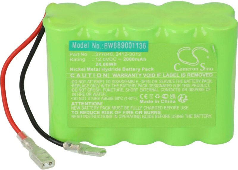 Vhbw - Akku Ersatz für Roto 2412-3012, 377040 für Dachfensterrollladen (2000 mAh, 12 v, NiMH)
