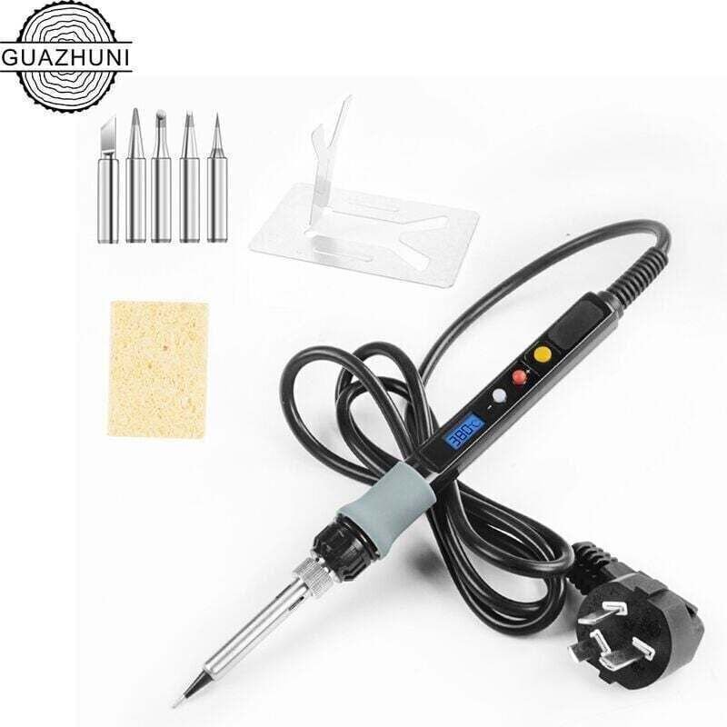 Elektrischer Löt- und Entlötkolben, 80 W, einstellbarer Lötkolben mit LCD-Bildschirm (200℃-450℃), Ein-/Ausschalter, Schn...