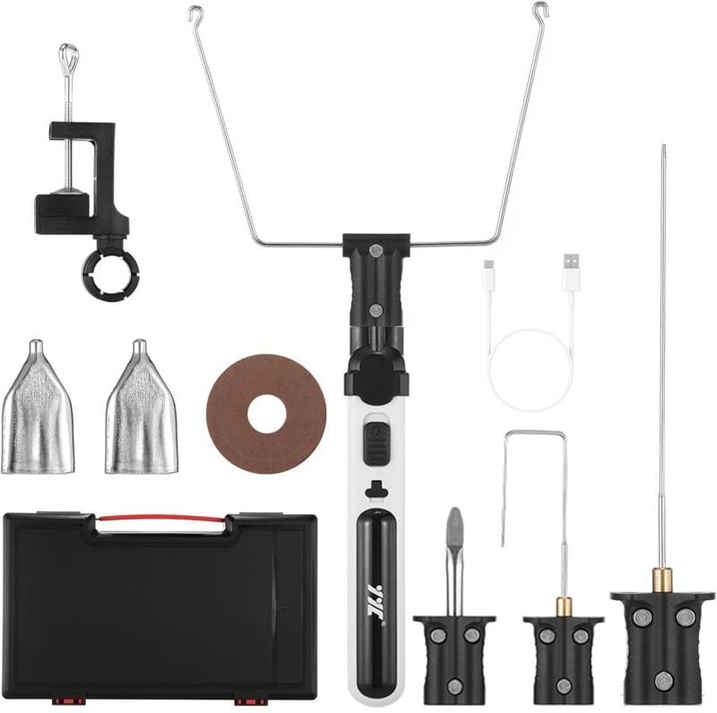 Kabelloser elektrischer Styroporschneider – Schnelles Aufheizen in 5 Sekunden – Maximal 550 °C – Mit LED-Lampe – 2,0 Ah ...