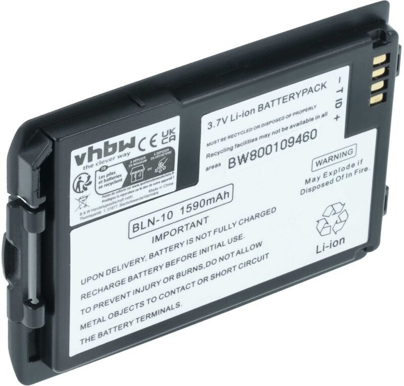 Vhbw - 1x Akku kompatibel mit eads Tetra Cassidian TH1N, P8GR Funkgerät, Walkie Talkie (1590 mAh, 3,7 v, Li-Ion) - Ersat...
