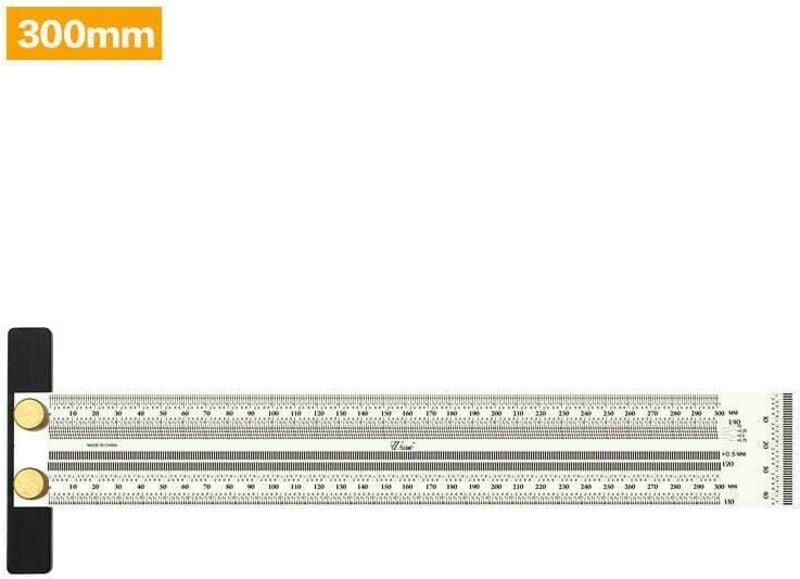 Thumbnail - Ahlsen - Hochpräzises Holzbearbeitungs-T-Lineal zum Schneiden, Markierungsskala, Anreißlinienlineal mit Löchern, Anreißl...