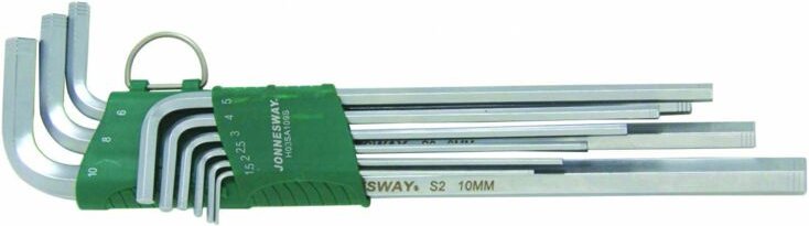 JONNESWAY 1/2-Zoll-Inbusschlüssel, 9-teilig, lang