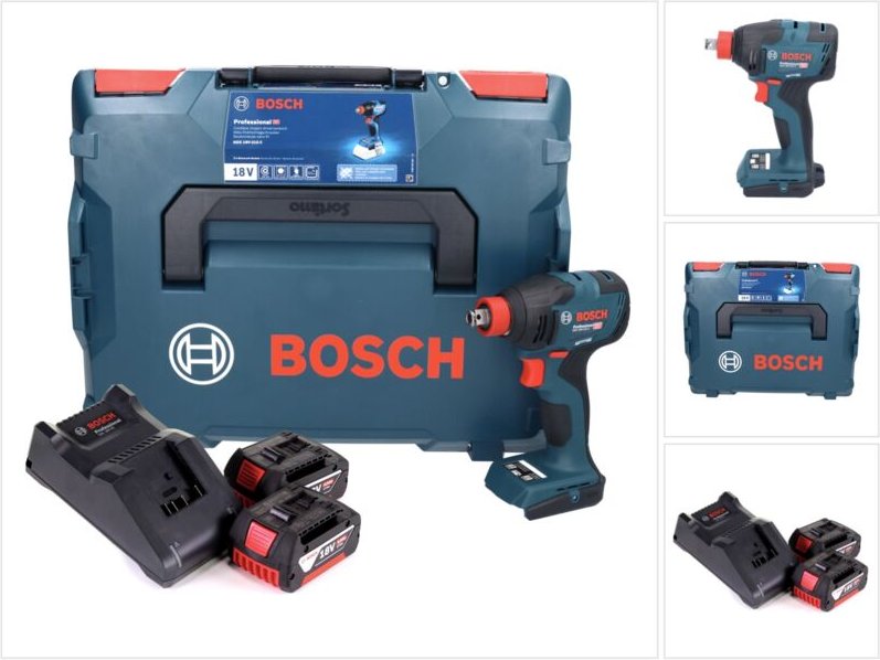 Bosch gdx 18V-210 c Professional Akku Drehschlagschrauber 18 v 210 Nm Brushless + 2x Akku 4,0 Ah + Ladegerät + L-Boxx