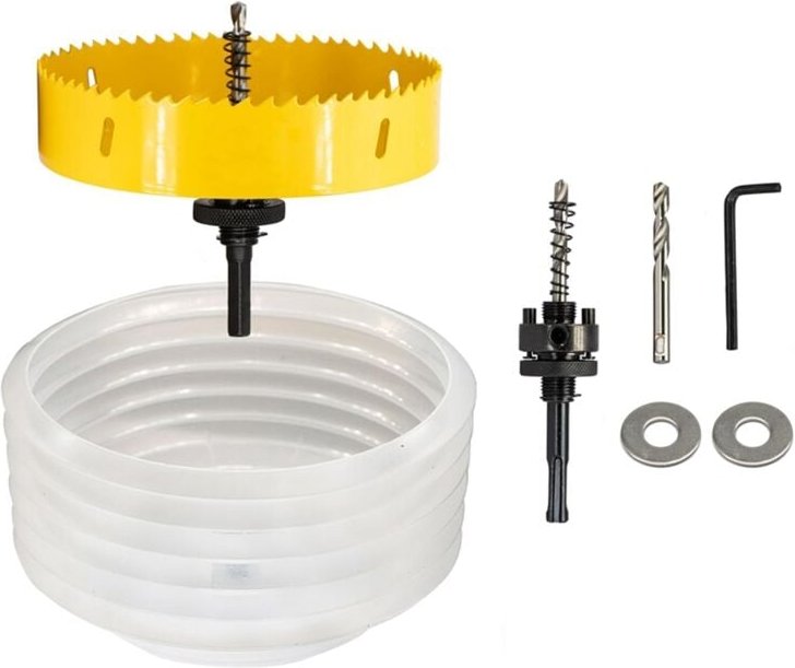 Lochsäge für Einbauleuchten, Lochstaubschalenbeleuchtung
