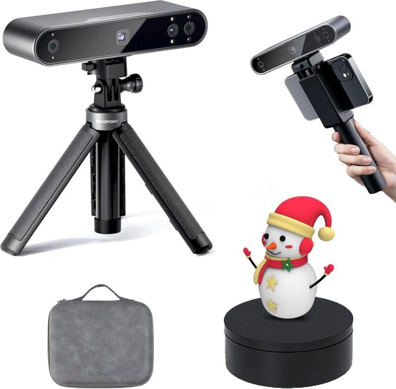 Pop 3 Handheld 3D-Scanner für 3D-Drucker mit Farbdaten, 0,05 mm Präzision und einer Scangeschwindigkeit von bis zu 18 fp...