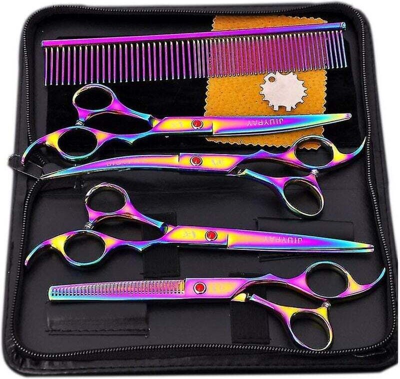 Set mit 4 professionellen Friseurscheren für Friseursalons, 7,0 Zoll Haarschneidewerkzeug-Set