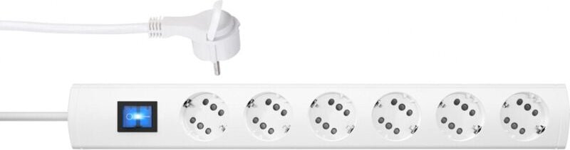 Thumbnail - DUOversal plus 6=12, mit extraflacher Winkelstecker, mit Schalter, 1,4m Zuleitung, anschraubbar, weiß- 234702004 - Kopp