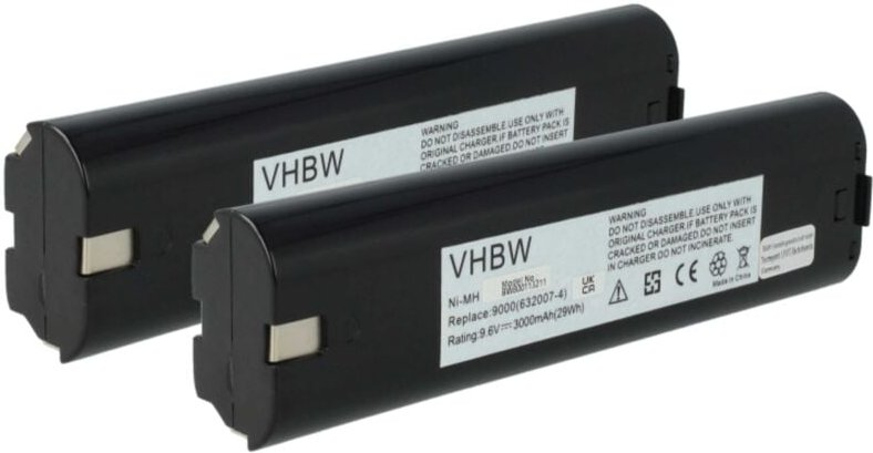 Thumbnail - Vhbw - 2x Akku Ersatz für Makita 9600, 9034, 9033 für Werkzeug (3000 mAh, NiMH, 9,6 v)