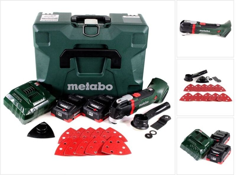 Metabo MT 18 LTX Akku Multitool 18V ( 613021710 ) OIS-/Starlock-kompatibel + 2x Akku 4,0Ah + Ladegerät + Koffer