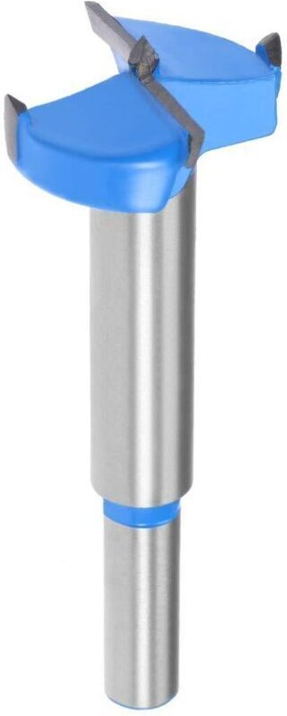 Forstnerbohrer 28 mm, Hartmetall-Holzbohrer, Lochsäge, Scharnierlochbohrer für die Holzbearbeitung (Blau, Grau)