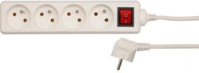 Toya - Elektro-Verlängerungskabel, 4 Schuko-Steckdosen, 1,5 m, mit Schalter 72525 vorel