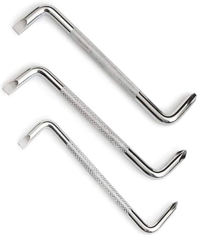 BEBUSINGOTO 3-teiliger Winkelschraubendrehersatz mit magnetischem Z-Typ-Kopf mit Kreuzschlitz- und Schlitzkopf