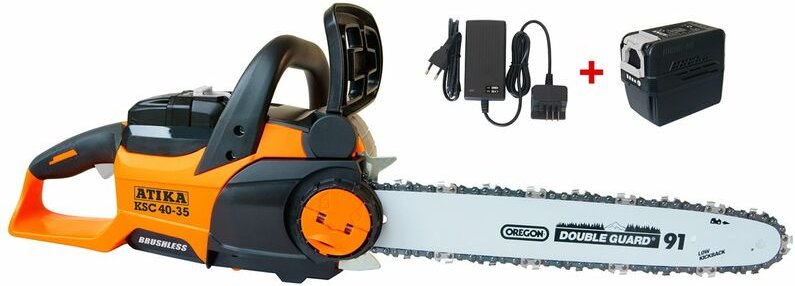 ATIKA KSC 40-35 Akku Profi Kettensäge Motorsäge 4,0 Ah, 36 V Ladegerät