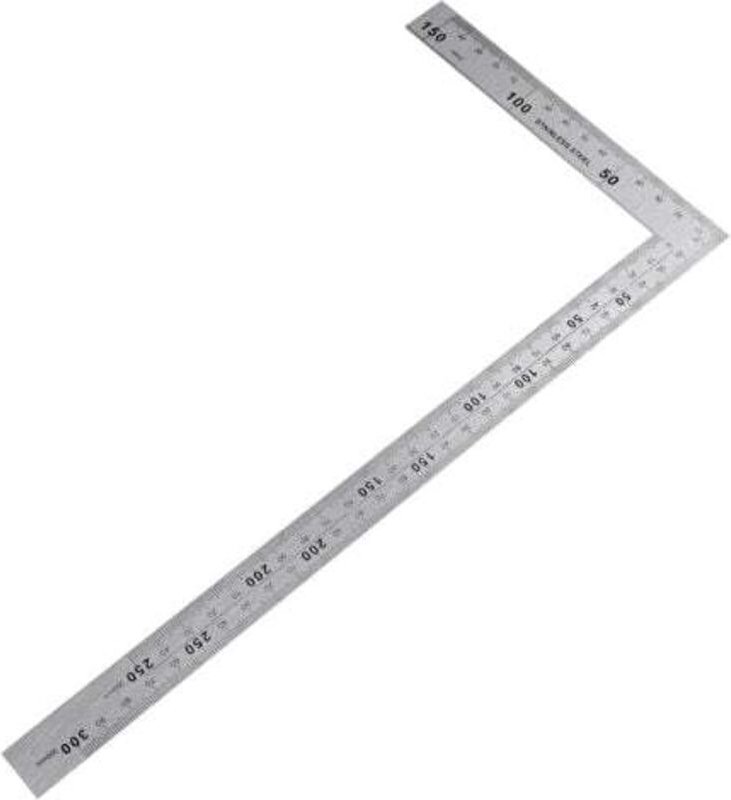 Thumbnail - Lablanc - Nähwinkel, Zimmermannswinkel, Metall, Tischlerwinkel, Edelstahl, quadratisches Lineal, 150 x 300 mm, 90 Grad r...