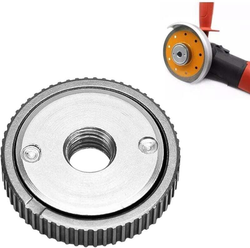 Die Schnellspannmutter ist passend für alle Winkelschleifer mit 14er Gewinde, Winkelschleifer Zubehör, Holztrennscheibe.