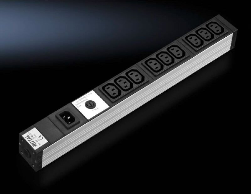 Rittal Steckdosenleiste 48,3cm 9fach Kaltgerätedosen 10A (7240201)