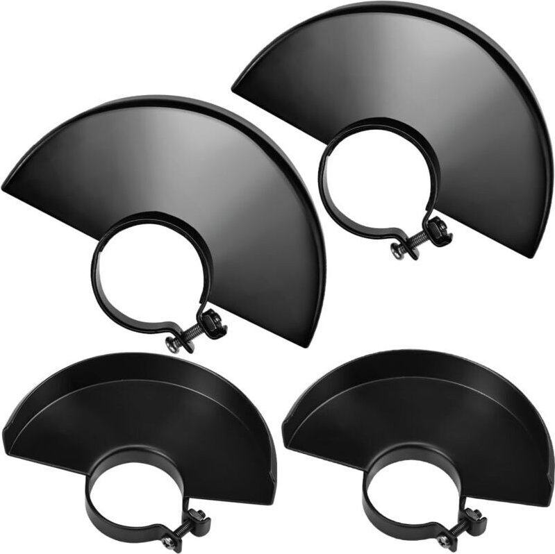 Satz mit 4 schwarzen Schutzkappen für Winkelschleifer, Metall-Schutzkappe für Winkelschleifer, Ersatz für 125/115 Winkel...