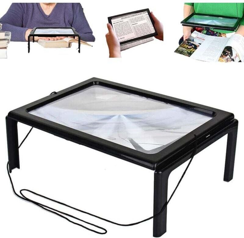 Die Leselupe mit LED-Licht ist faltbar und eignet sich zum Lesen, Beobachten, für ältere Menschen oder Sehbehinderte.