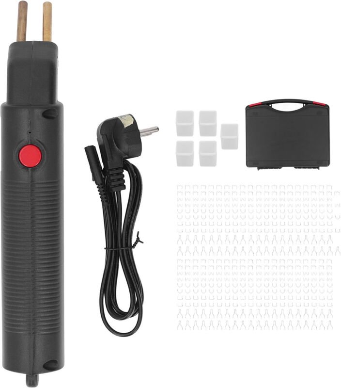 Kunststoffschweißgerät und 405-teiliges Stoßstangenreparatur-Heißheftgerät, Schnellheiz-Kunststoffschweißset, EU-Stecker...