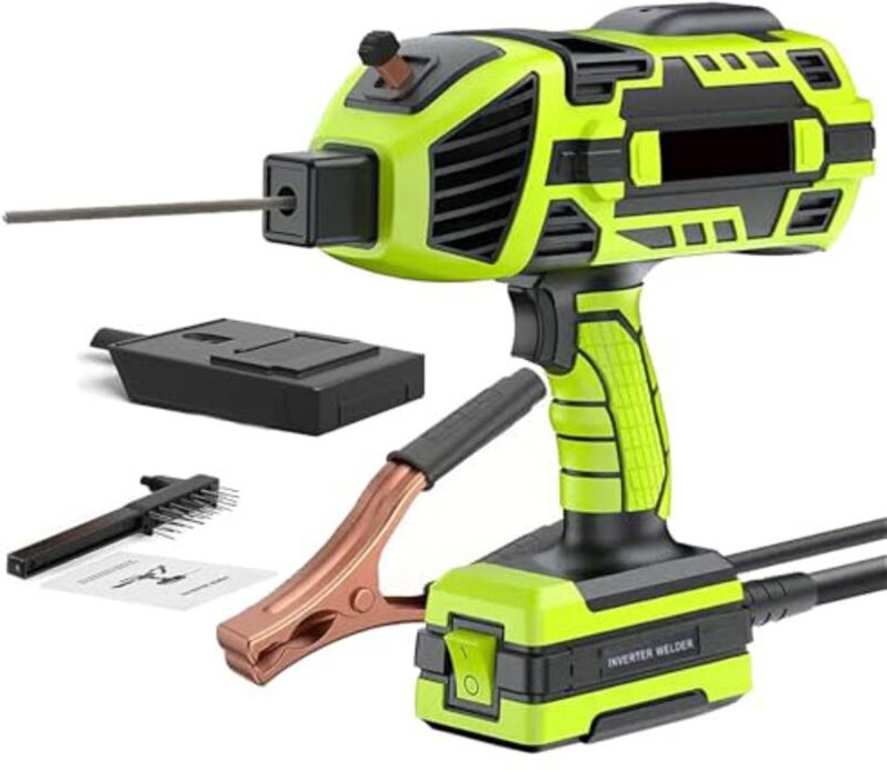 NICOLA Tragbares Schweißgerät mit IGBT-Inverter und Lichtbogenschweißbrenner, geeignet für 2,5-mm-Draht, grünes Gehäuse,...