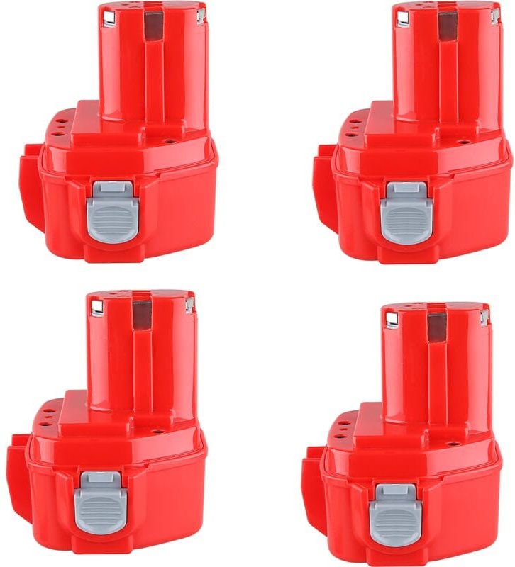 Pdstation - 4 stück 4800mAh 12V ni-mh Ersatzakku für Makita Akku 12V 1222 PA12 1220 1222 1234 1233 1235 1235B 1235F Ersa...