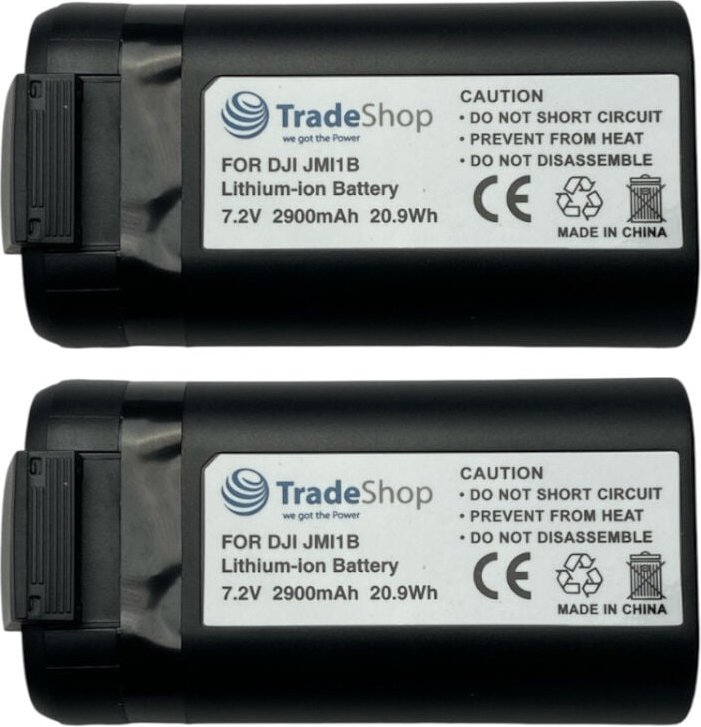 Trade-shop - 2x Li-Ion Flugakku 7,2V 2900mAh kompatibel mit dji Mavic Mini ersetzt 1000007355, 198151 / Kameradrohne, Mu...