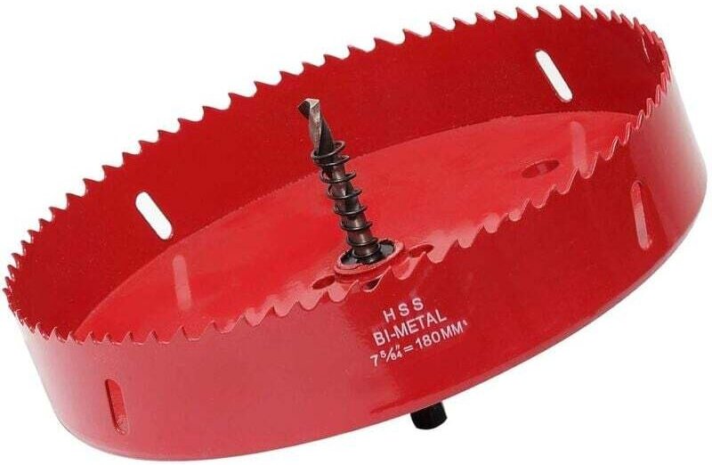 Scie Cloche 180 Mm Acier Rapide Hss M42 Bi Métal Tige Hexagonale Pour Bois Plaque Métallique