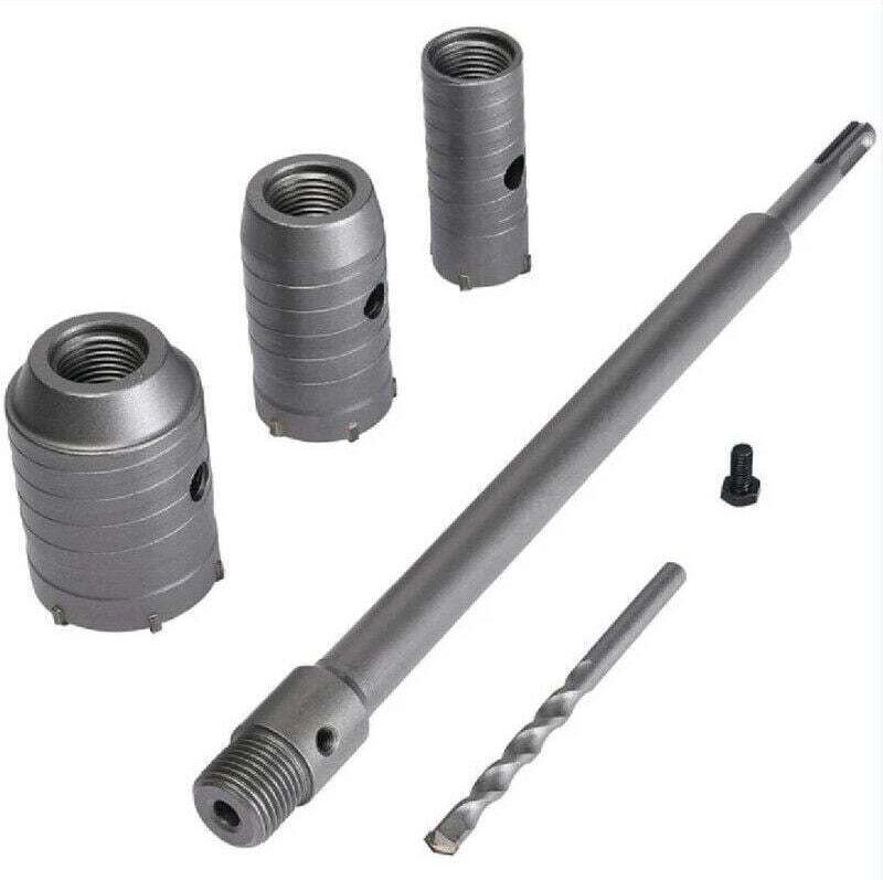 Lochsägen-Set Ø 30 mm, 40 mm, 50 mm – Kernbohrer für Beton, Ziegel, Stein und Zement – 350 mm SDS-Plus-Verlängerungsstan...