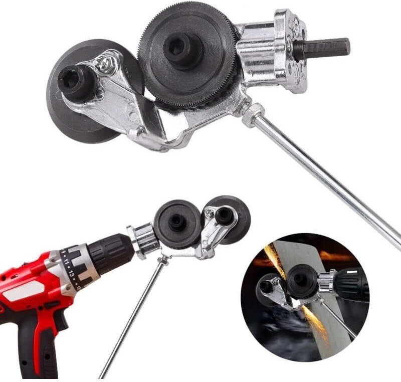 Blechknibbelgerät, elektrischer Blechschneider, Blechknibbel-Bohraufsatz mit Adapter, einfach zu bedienen, zum Schneiden...