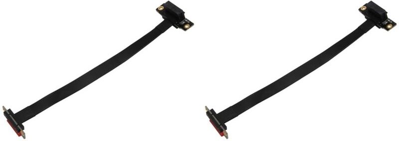 2X PCIE X1 Verlängerung Kabel Dual PCIe 3,0 Rechten Winkel 90 Grad 8Gbps PCI Express 1X Karte 20cm