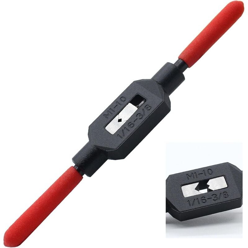 Verstellbarer Gewindebohrerschlüssel 1/16"-3/8" mit großem Griff, metrische Gewindebohrer M1-M10, Gewindebohrerhalter, R...