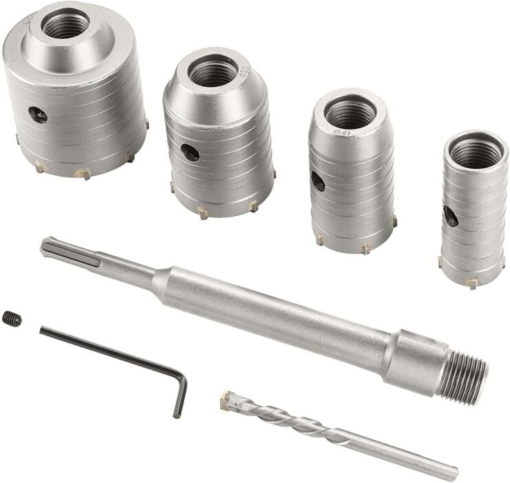 Beton-Lochsägen-Set, 30 40 50 65 mm Bohrer für sds Plus-Bohrhämmer, Kreis-Set Ziegel