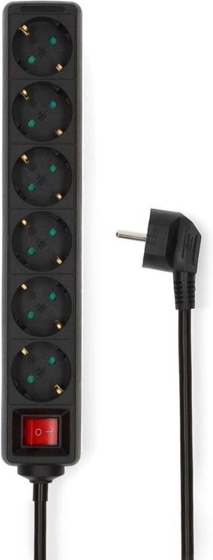 Extension socket type f cee 77 6 way 300 m 3680 w 16 a kind of grounding side contacts 230 v ac 5060 hz socket angle 45 ...