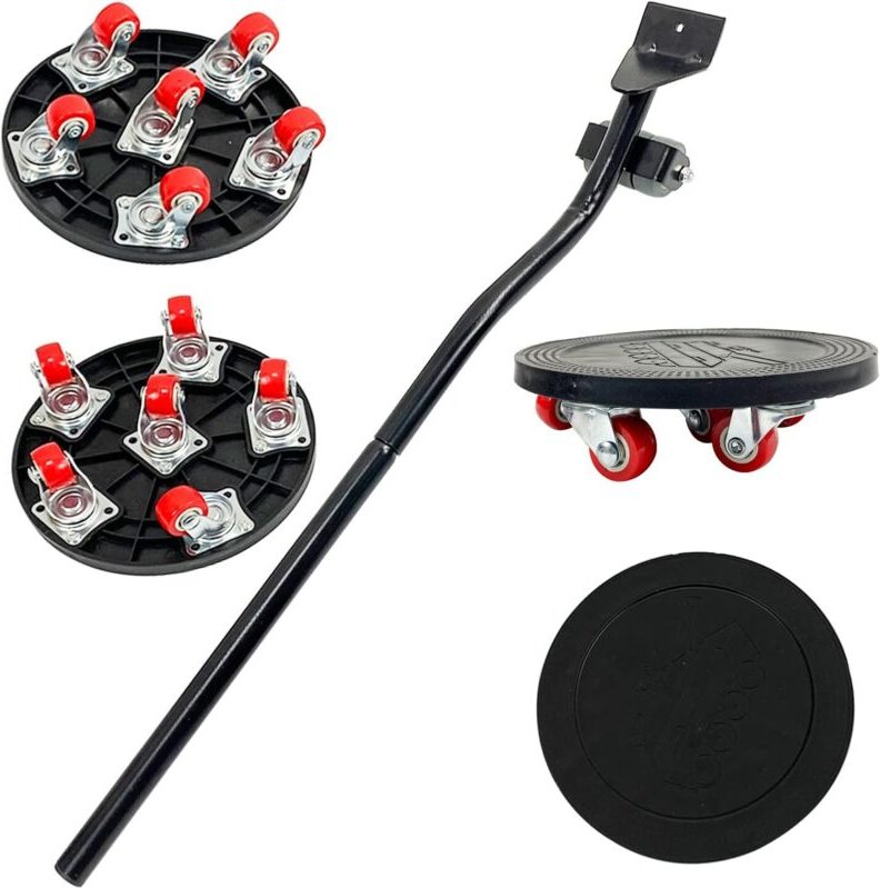 Schwerlast-Möbeltransportset, Möbellift + 4 Lenkrollen, Rollwagen, 1250 kg Tragkraft, 6 Rollen