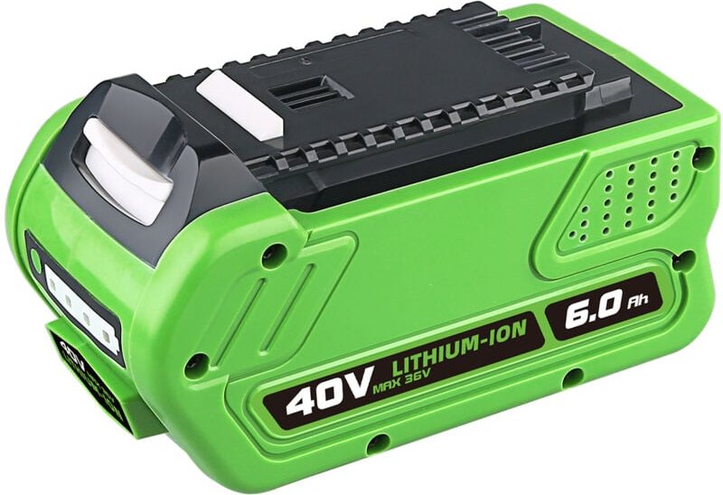 Pdstation - 40 v 6.0 Ah Ersatzakku für GreenWorks 40 v Elektrowerkzeuge GWL1820 (Modelle 29472, 29462) g-max (Modelle 29...