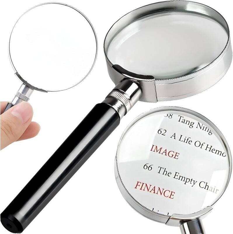 Große Leselupe aus Glas für wissenschaftliche Bücher, Zeitschriften, Lesen, Insektenbeobachtung, Hobbys und Beobachtunge...
